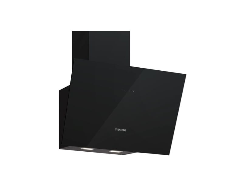  Siemens - hotte décorative. 60 cm. Iq300. Noir. 3 niveaux. Evacuationrecyclage. Evac. Air mode normal max mode intensif : 560 m3h. 63 db. Touchcontrol. Led 2x2.5w. Classe énergie b  lc65kdf61 - LC65KDF61 - Conforama A