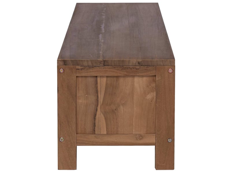  Meuble tv - banc tv - meuble de rangement 110 x 30 x 30 cm bois de teck massif naturel  - Conforama D