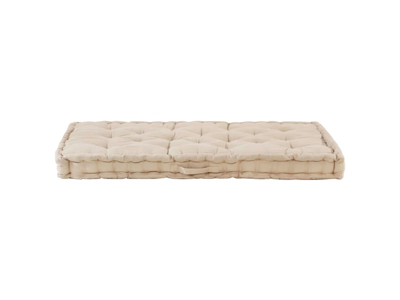  Coussin de plancher de palette, coussin d'assise coton 120x80x10 cm beige cf55518  - Conforama D