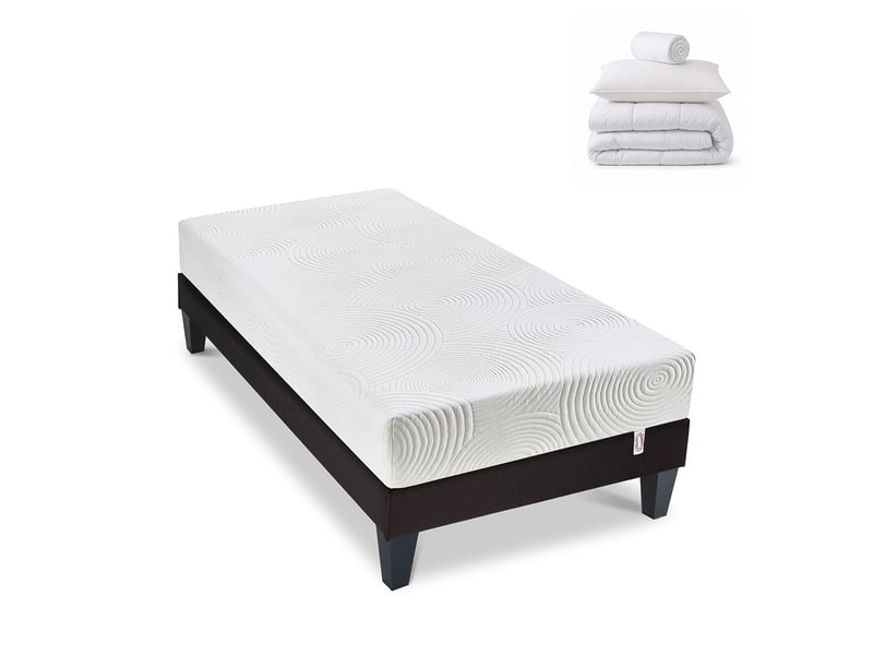  Prêt-à-dormir héra avec sommier, couette, oreillers et protège-matelas - 90x190 cm 4BA.ME.K15.K.0919 - Conforama A