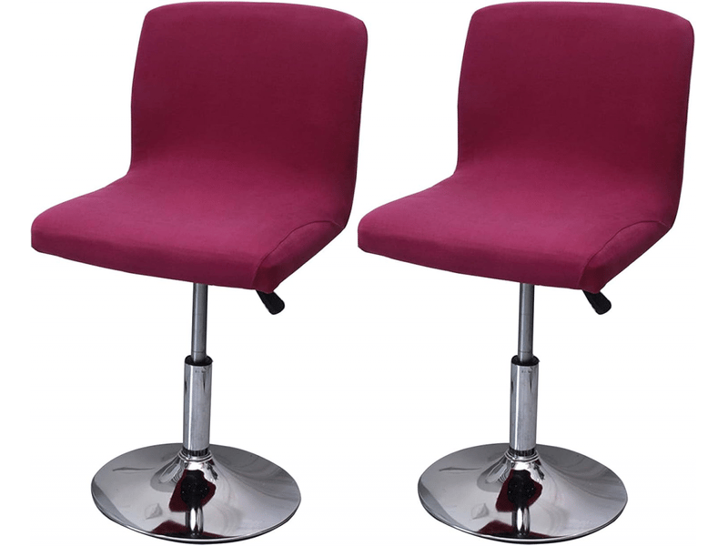  Lot de 2 housses extensibles bordeaux pour tabourets de bar, housses imprimées pour tabourets hauts, adaptées aux tabourets hauts des bars, restau XLH-ZLS-009485MF - Conforama A
