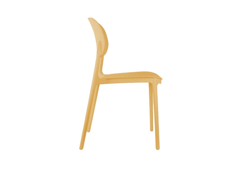  Lot de 2 chaises d'intérieur et d'extérieur cheer - jaune  - Conforama D