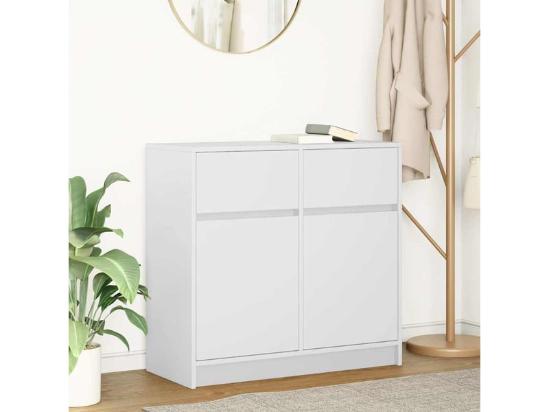  Buffet - bahut - meuble de rangement avec tiroir blanc 80x34x76 cm bois d'ingénierie  - Conforama B