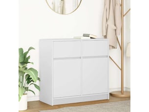 Buffet - bahut - meuble de rangement avec tiroir blanc 80x34x76 cm bois d'ingénierie