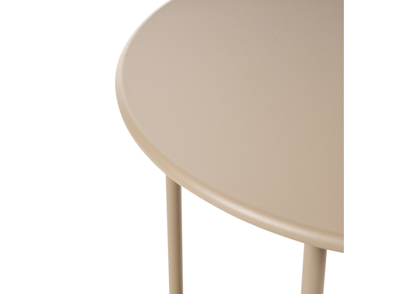 Table bistrot ovaro 50 cm 50 cm métal beige - Conforama E