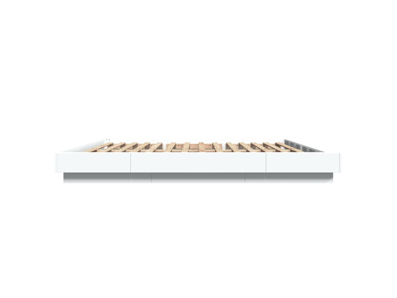  Lit double- lit adulte -  cadre de lit sans matelas blanc 180x200 cm  - Conforama D