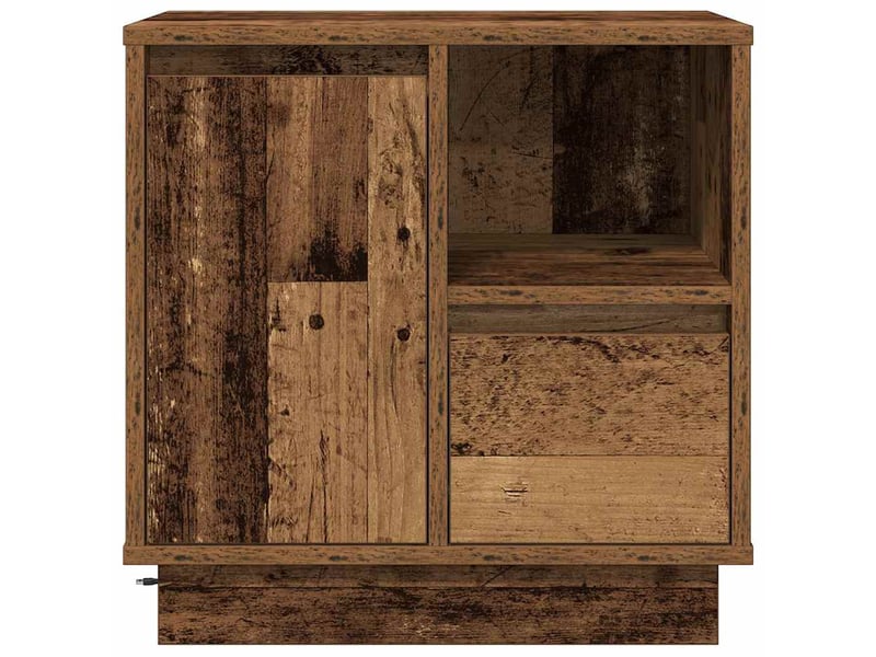 Table de chevet - cabinet de chevet - table de nuit bois ancien 50 x 34,5 x 50 cm. - Conforama E