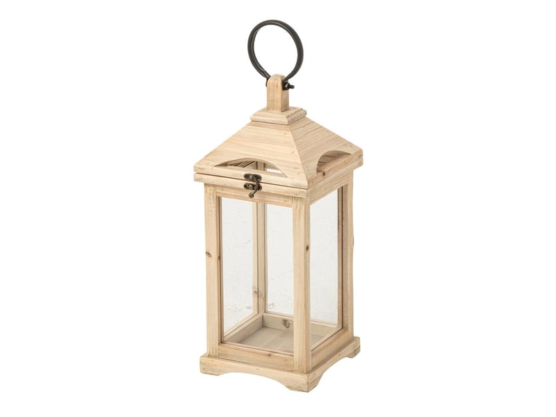  Lanterne en bois chamonix 44cm naturel  - Conforama A