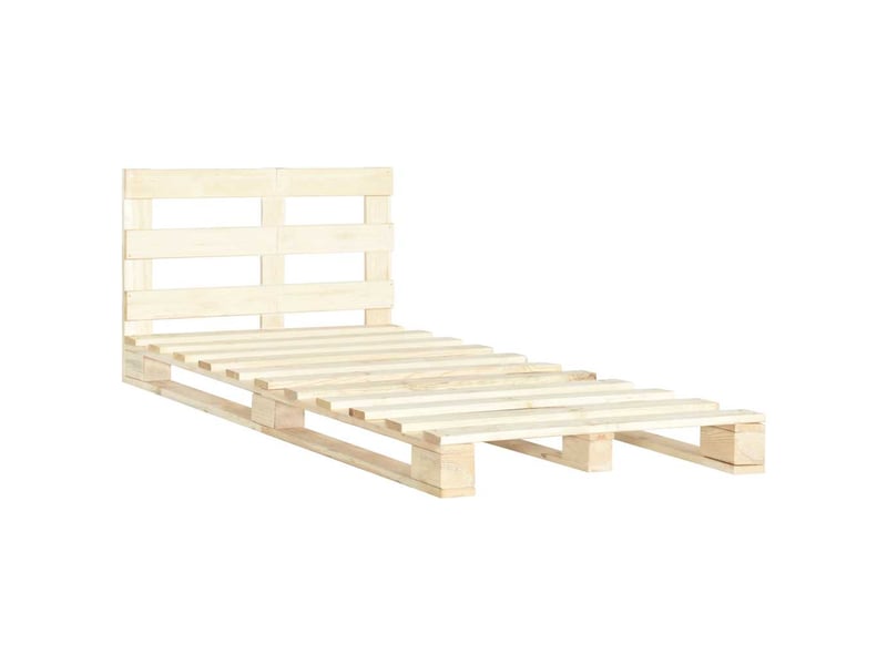  Lit double- lit adulte -  cadre de lit de palette sans matelas bois pin massif 120x200 cm  - Conforama A