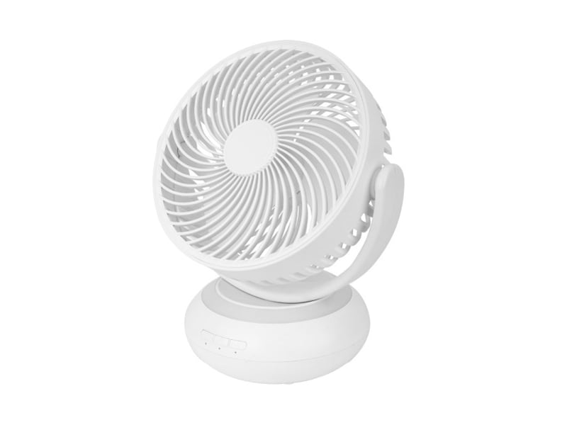  Ventilateur de table rechargeable fabrilamp bengali 5 w 3 vitesses blanc 241971001 - Conforama A