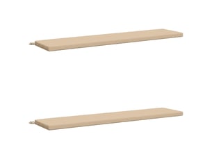 Lot de 2 coussins de banc, coussins d'assise soest 100 % polyester crème cf57215