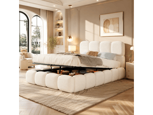 Lit coffre 140x200 cm <strong></strong>  <strong>OPULERANE TRADING LTD</strong> coloris blanc