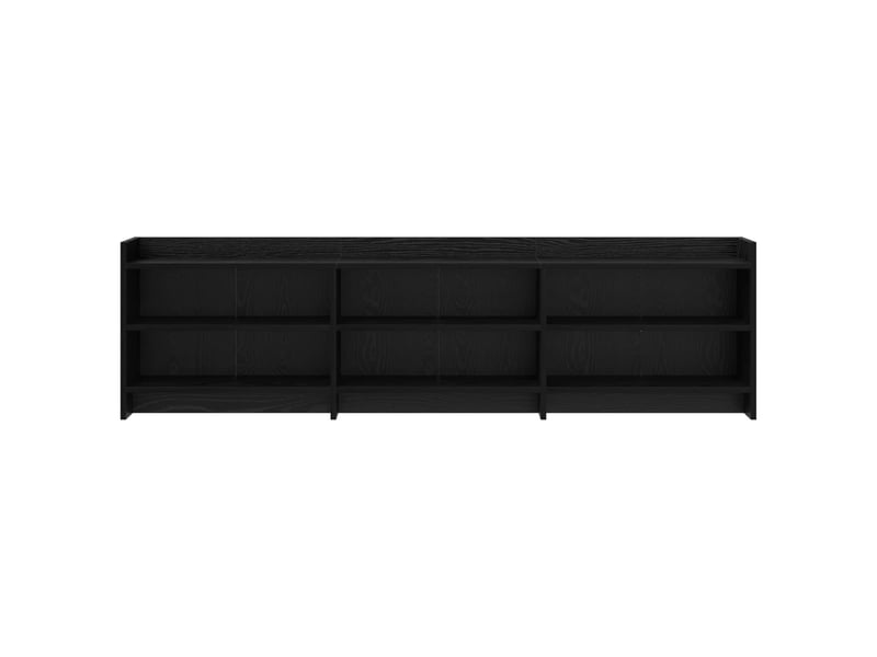 Meuble tv - banc tv - meuble de rangement 168 x 33 x 47 cm chêne noir bois d'ingénierie  - Conforama D