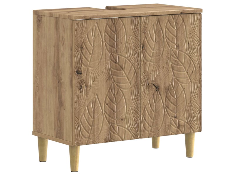 Ensemble de 2 meubles de salle de bain delft chêne artisanal cf63111 - Conforama C