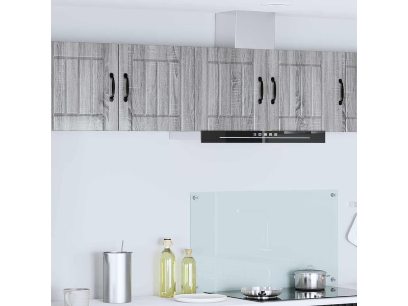  Meuble mural de cuisine | armoire de cuisine 2 pcs sonoma gris bois d'ingénierie shl5916  - Conforama B