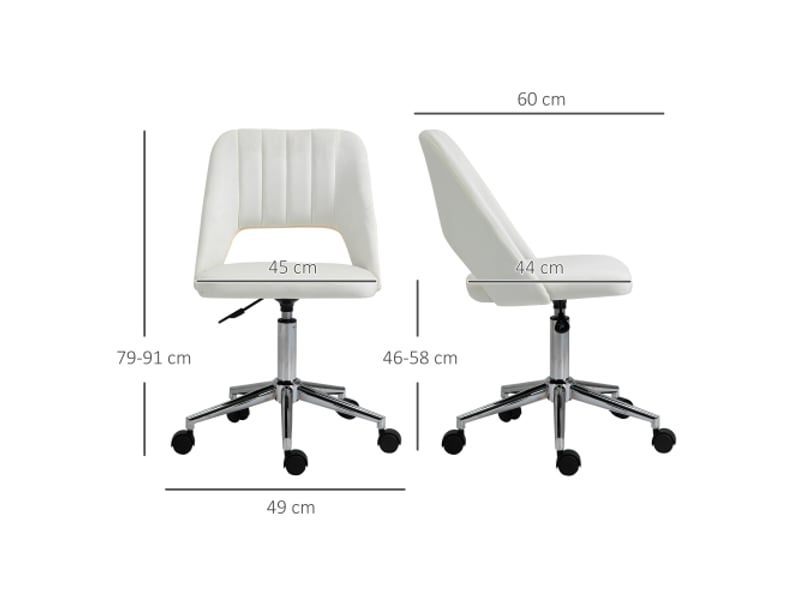  Chaise pivotante beige, réglable en hauteur, compacte, ergonomique et moderne, bureau et salon  - Conforama C