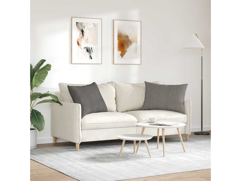  Lot de 2 coussins de canapé, coussins décoratifs gris clair 70 x 50 cm cf59074  - Conforama D