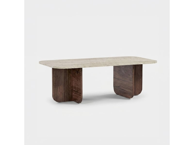 Table basse de salon moderne effet marbre akira - Conforama A