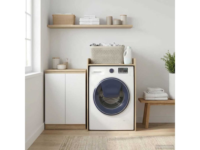  Armoire pour machine à laver chêne sonoma 67,5x62x97 cm  - Conforama B