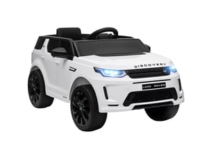 Voiture électrique pour enfants, véhicule 12 v avec télécommande, lumières led, musique et klaxon, 3-6 ans, blanche