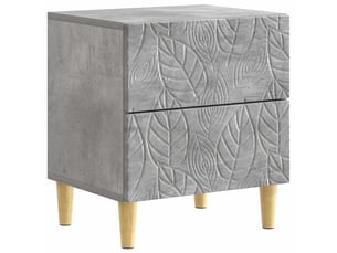 Table de chevet 2 pièces gris béton 43 x 34,5 x 48 cm