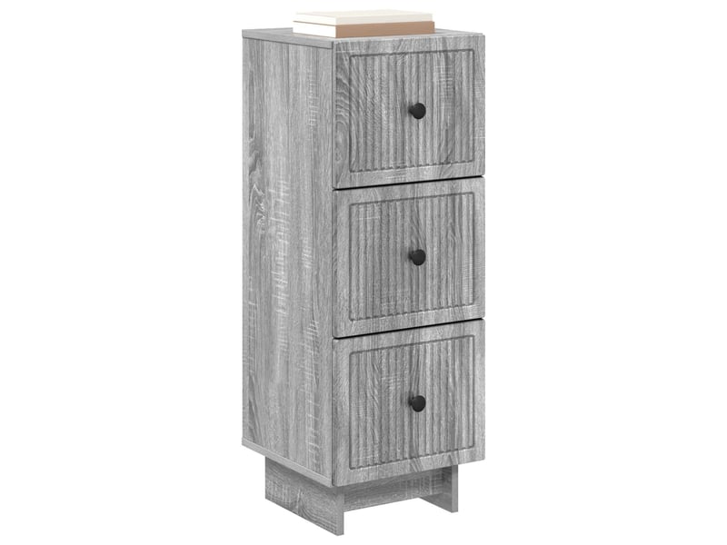  Armoire de rangement bureau, armoire à tiroirs sonoma gris 33 x 34,5 x 90 cm shl1086  - Conforama C