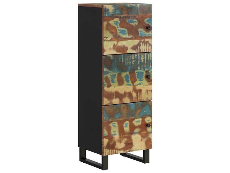  Buffet haut - bahut - meuble de rangement et tiroir 60x33x100 cm bois massif récupérationfer  - Conforama D