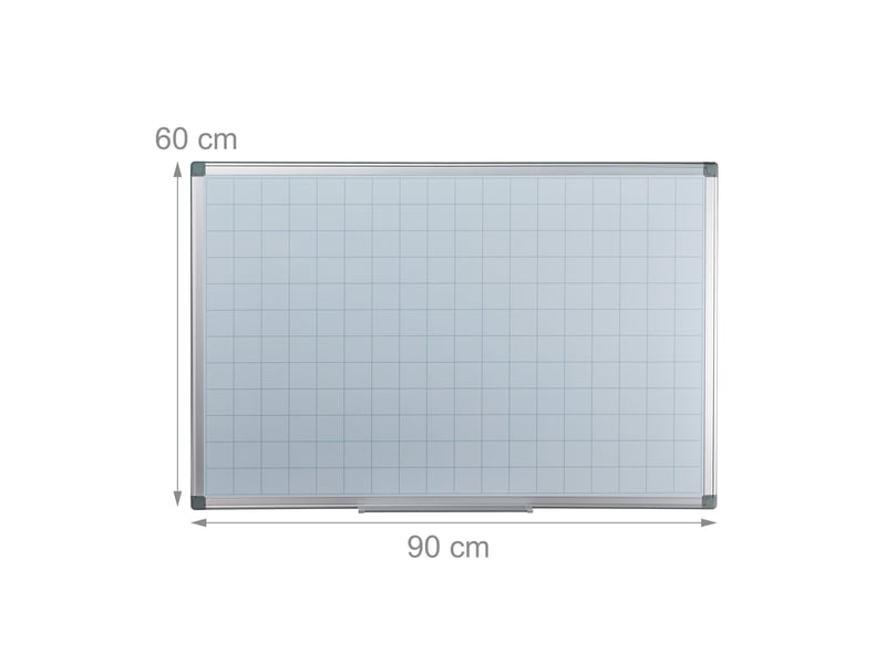  Tableau blanc magnétique mural pratique pour organisation 60 x 90 cm en fer blanc 13_0009566  - Conforama B