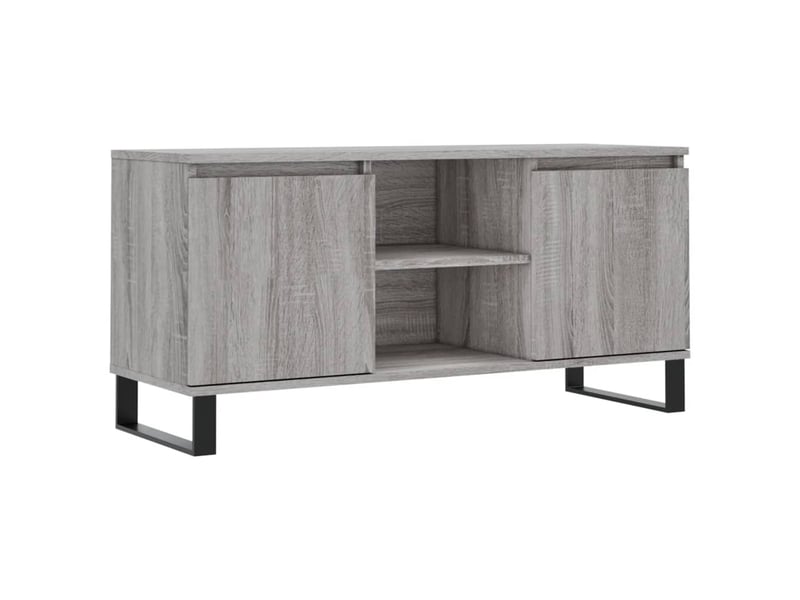  Meuble tv - banc tv - meuble de rangement sonoma gris 104x35x50 cm bois d'ingénierie  - Conforama A