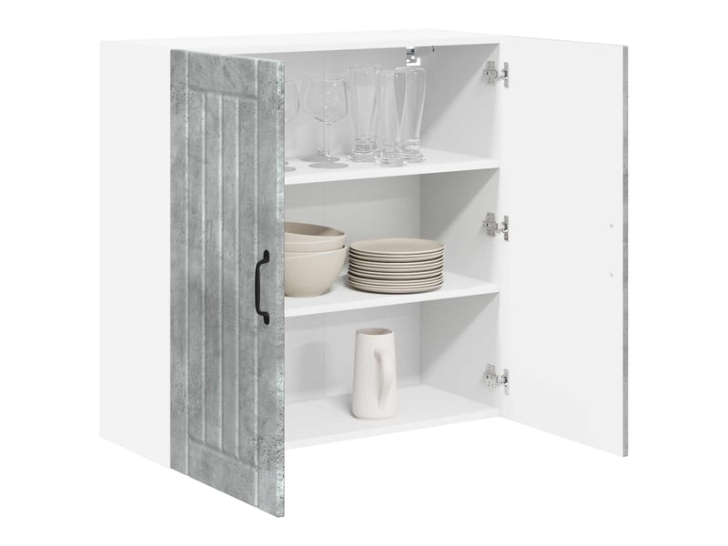 Armoire de cuisine gris béton 80x31x80cm bois d'ingénierie shl6338  - Conforama C