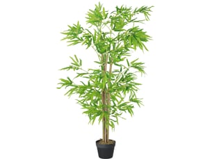 Plante artificielle bambou réaliste avec pot inclus en plastique vert ø17 × 150 cm