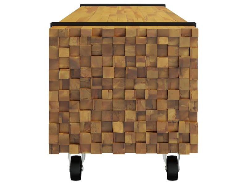  Meuble tv - banc tv - meuble de rangement 110 x 30 x 30 cm marron bois de teck massif  - Conforama E