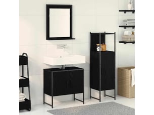 Ensemble de mobilier de salle de bain 3 pc noir cf64411