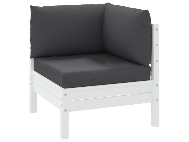  Lot de 3 coussins de palette, coussins de canapé anthracite tissu oxford cf59653  - Conforama C