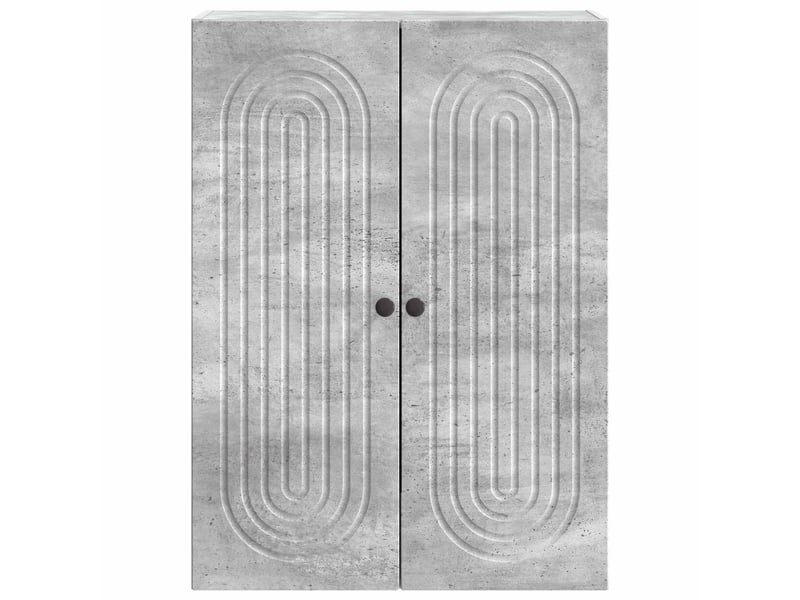  Armoire murale salon gris béton 66x34,5x90cm bois d'ingénierie shl5739  - Conforama D
