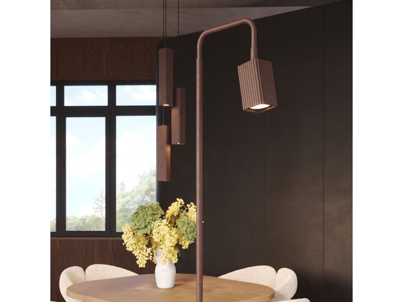 Lampadaire rayo 1 brun aluminium moderne 160x30x30cm SL.3244 - Conforama D