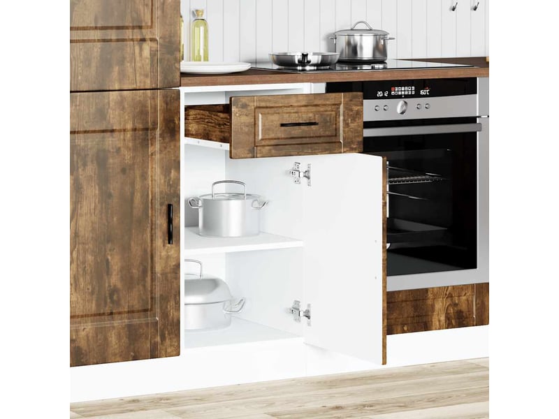  Meuble de rangement, armoire de cuisine porto chêne fumé bois d'ingénierie shl6800  - Conforama C