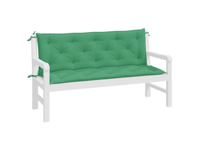  Lot de 2 coussins de banc jardin, coussins d'assise vert 150x50x7 cm tissu oxford cf58747  - Conforama D