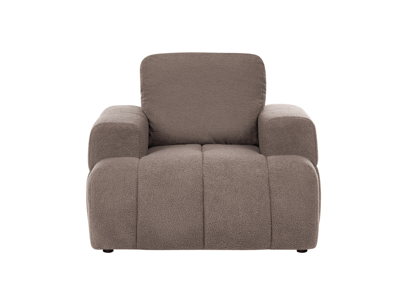  Fauteuil narilla bouclé taupe  - Conforama E