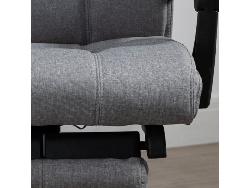  Chaise de bureau ergonomique massante, chauffage lombaire, repose-pieds, gris, 66x76x112-120 cm  - Conforama E