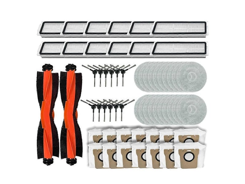  For m30 d102 vacuum replacement parts main roller side brush hepa filter mop cloth dust bag accessories  - Conforama A
