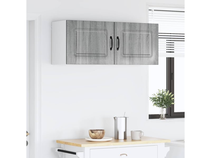 Meuble mural de cuisine | armoire de cuisine 2 pcs gris sonoma shl7772 - Conforama D