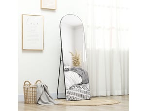 Miroir sur pied 50x150 cm arqué noir