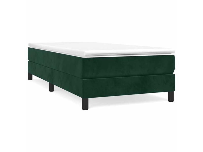  Lit simple- lit adulte -  cadre de lit à lattes vert foncé 80x200 cm velours  - Conforama A
