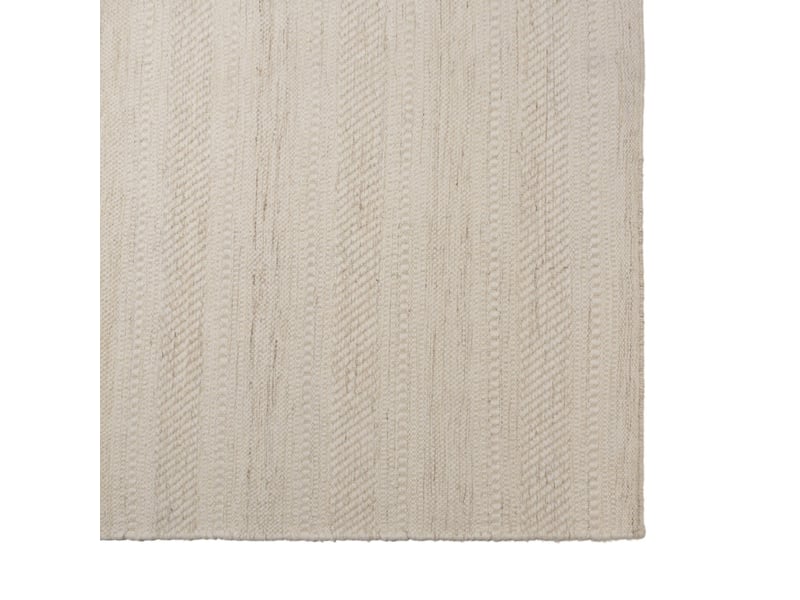  Sacha - tapis rectangulaire 300x400cm en laine texturée aux nuances de beige  - Conforama D