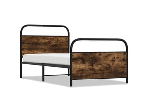 Lit simple 100x200 cm coloris marron