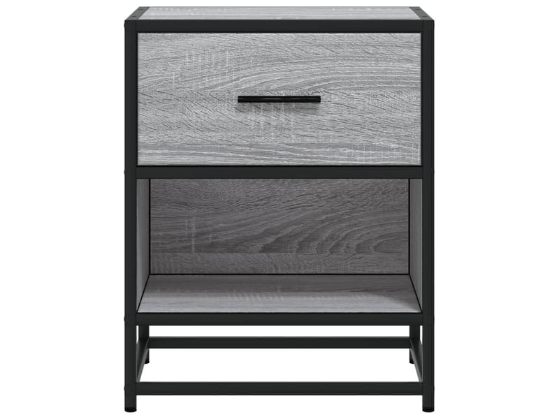 Lot de 2 tables de chevet - cabinet de chevet - table de nuit sonoma gris 40x31x50 cm bois ingénierie  - Conforama D