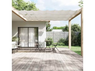 Auvent vertical pour balcon et terrasse blanc 140x800 cm tissu oxford