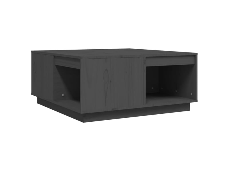  Table basse | table de salon gris 80x81x36,5 cm bois massif de pin  - Conforama A