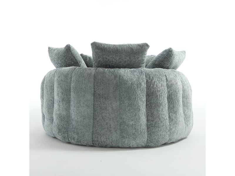 Canapé-lit 190,50x138x63 cm en polyester avec fonction réglable gris bleuté chicfurn  - Conforama E